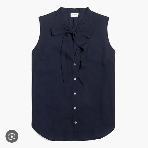 J. Crew Factory Sleeveless Tie-neck Top - Picture 1 of 7